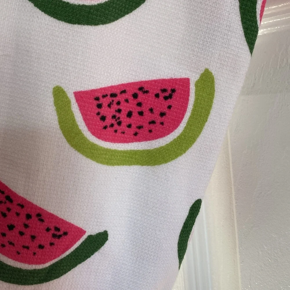 NWT En Vogue Watermelon Print Kitchen Towels Set of 2, 100% Cotton